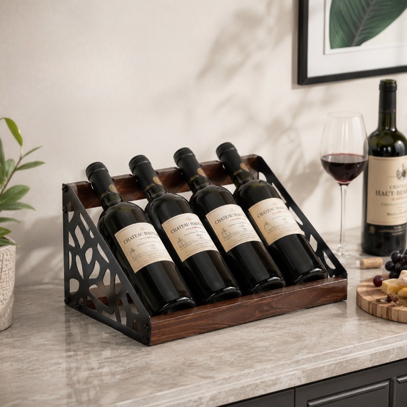 Home Bar Shelves - Estante de Madera para Botellas de