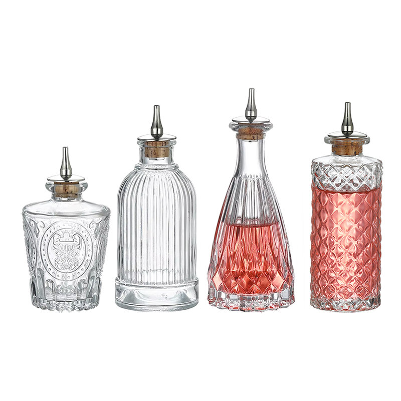 Bitters Bottle Set - Botella de vaso Vintage con corcho
