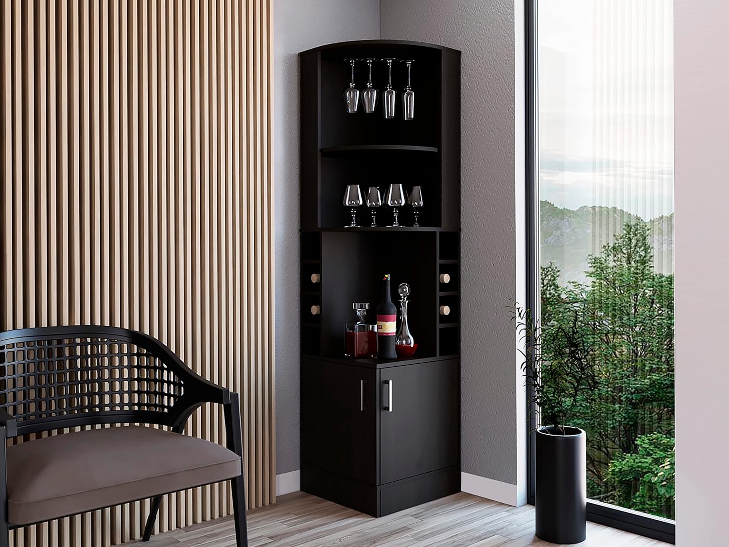 Mueble de bar esquinero con 2  - Home Bar Shelves reseña y precio
