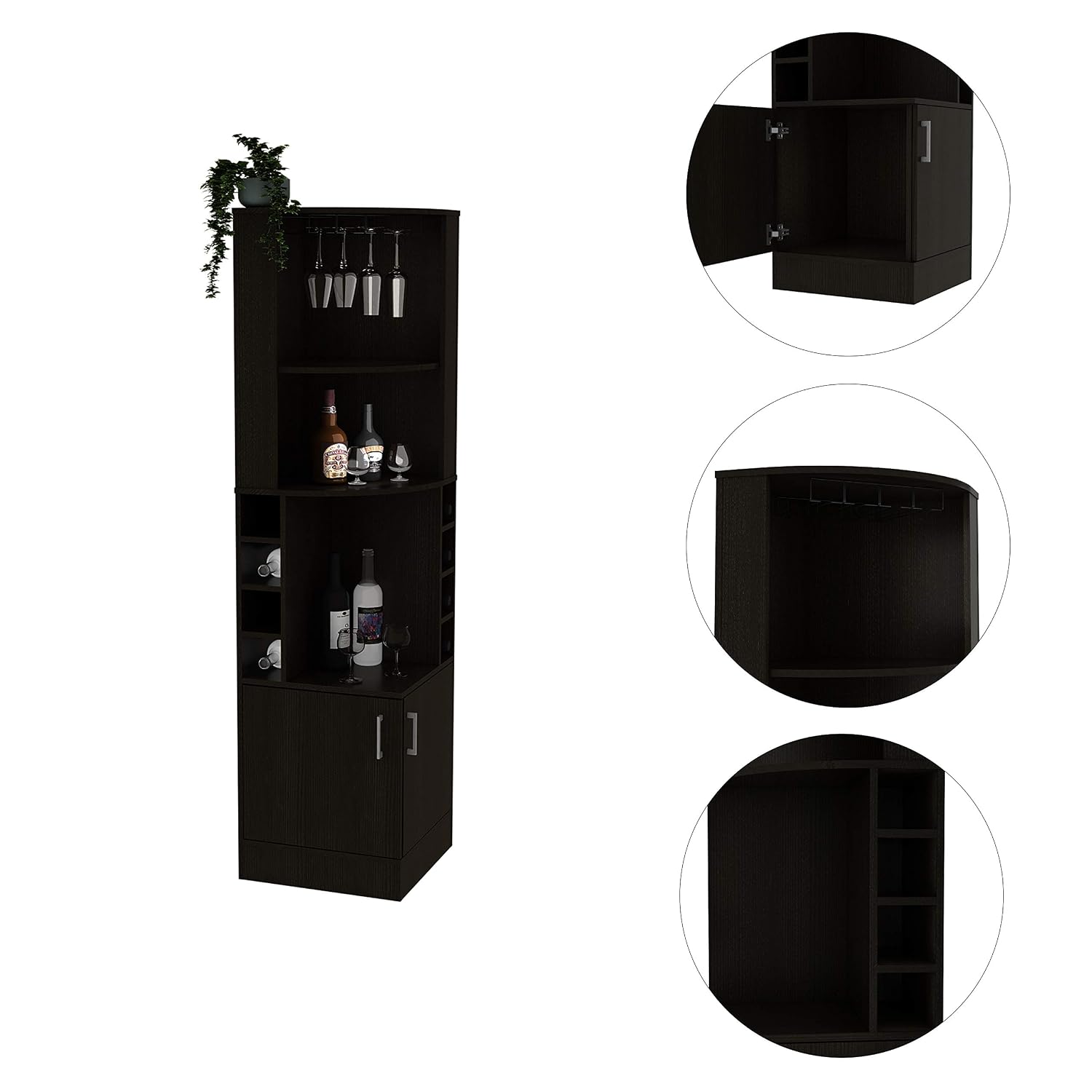 Mueble de bar esquinero con 2  - Home Bar Shelves reseña y precio