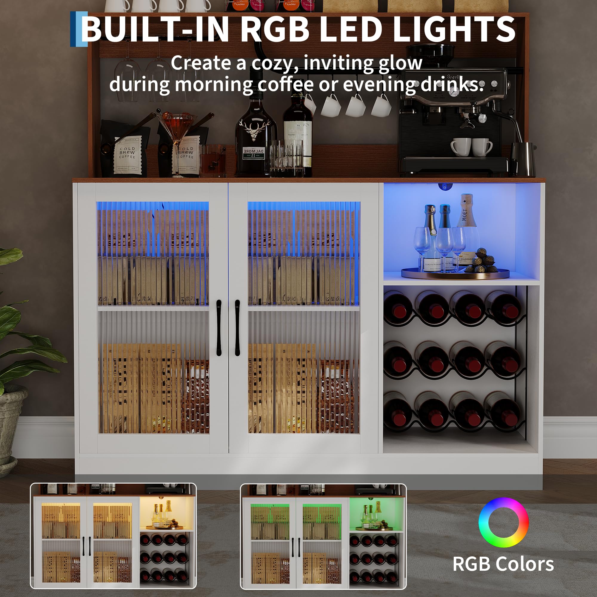 Mueble Bar para Vinos con Luce - Home Bar Shelves reseña y precio