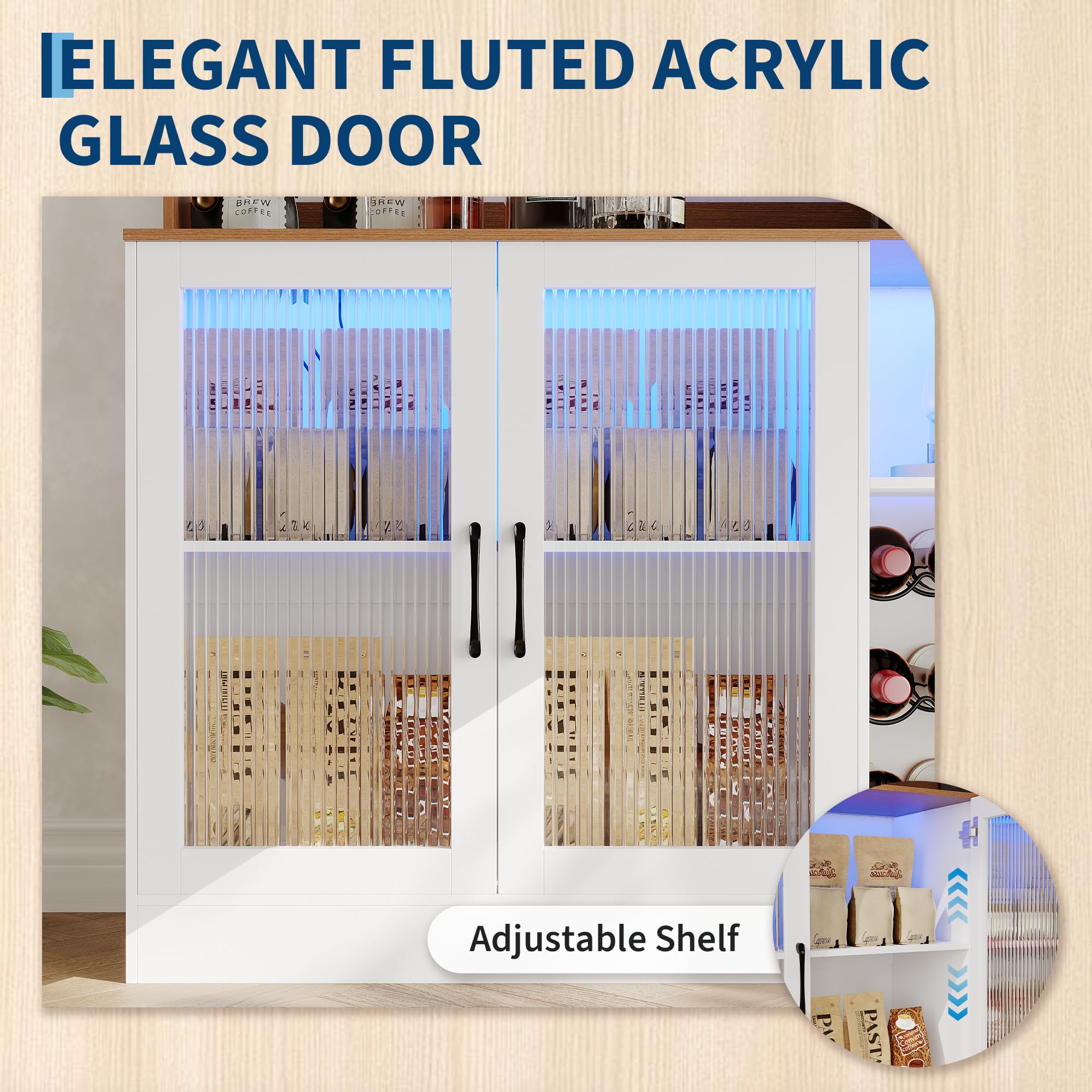 Mueble Bar para Vinos con Luce - Home Bar Shelves reseña y precio