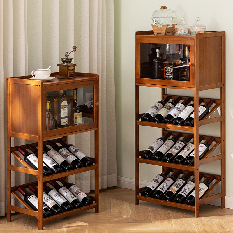 Estante para vino de bambú mac - Home Bar Shelves reseña y precio