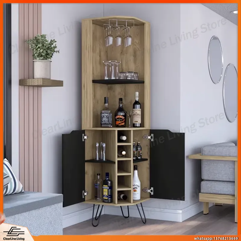 Mueble Bar Esquinero con 6 Bot - Home Bar Shelves reseña y precio