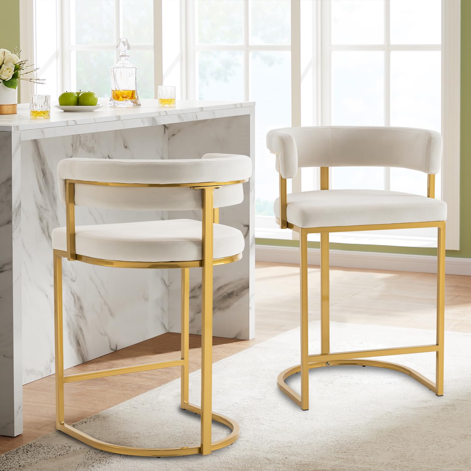 Taburetes de Bar de Terciopelo - Home Bar Stools reseña y precio