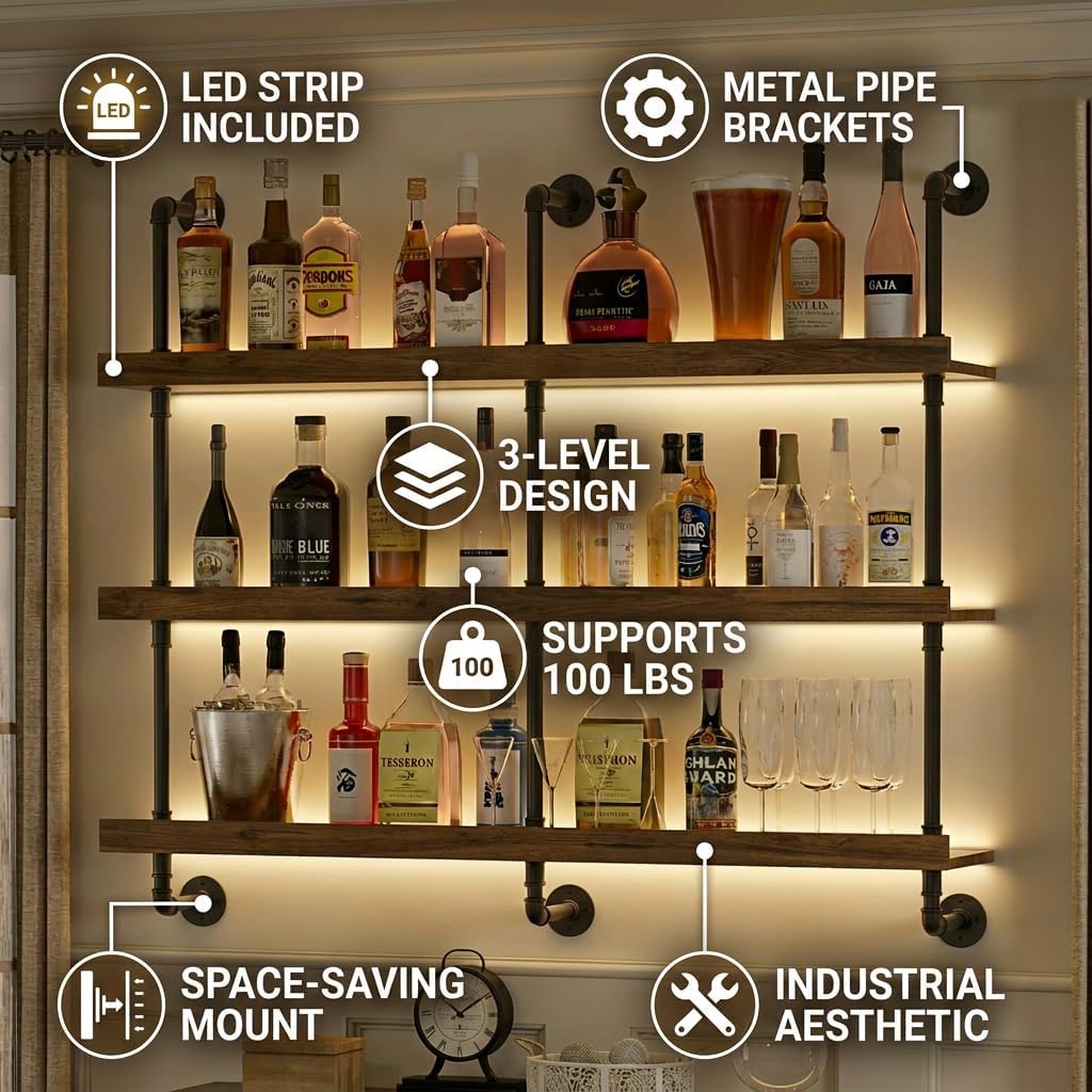 Estante para vinos montado en  - Home Bar Shelves reseña y precio
