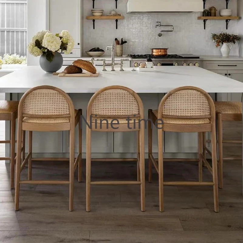Silla de Bar de Madera Maciza  - Home Bar Stools reseña y precio