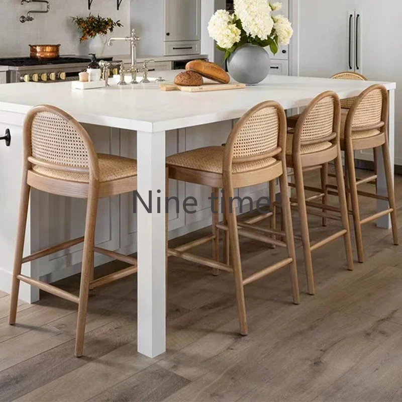 Silla de Bar de Madera Maciza  - Home Bar Stools reseña y precio