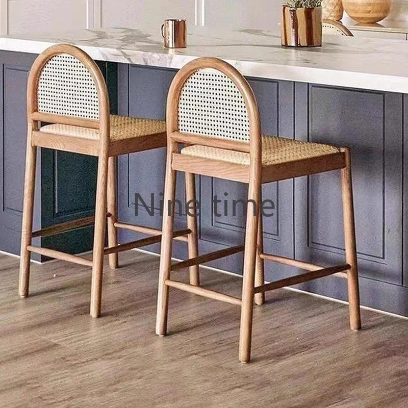 Silla de Bar de Madera Maciza  - Home Bar Stools reseña y precio